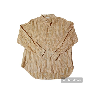 Tommy Bahama Men's‎ Shirt Button Up 100% Linen Orange Crabs Size Large Hawaiian